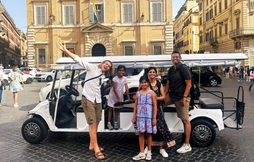 Discover Rome highlights by golf cart