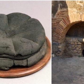 2000-year-old preserved bread found in the ruins of Pompeii