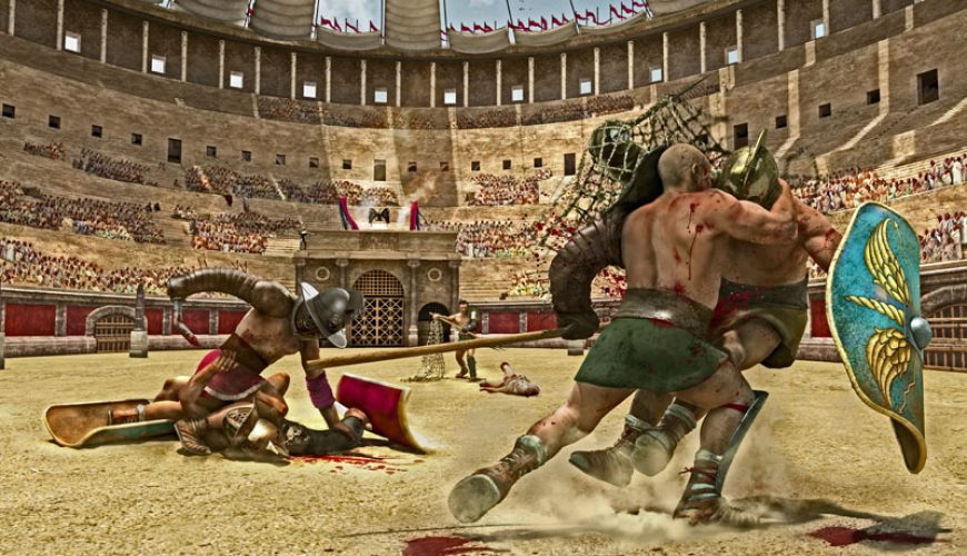 The average day of the gladiator in ancient Rome.