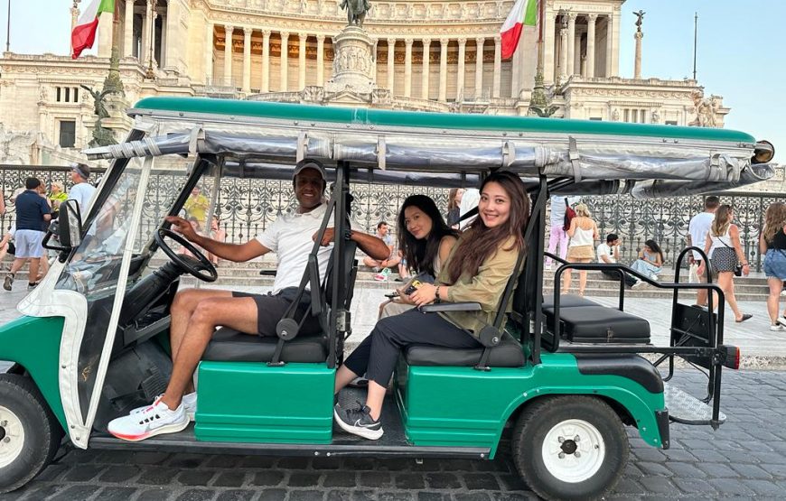 Discover Rome highlights by golf cart