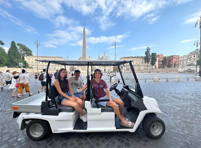 Explore rome by golfcart