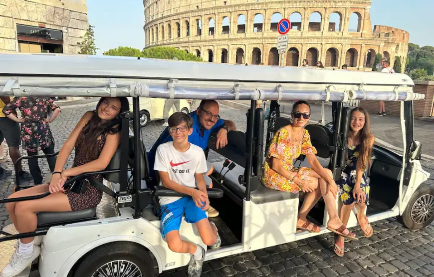 Top ten Rome major attractions tour by golf cart