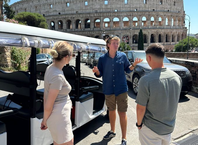 Top ten Rome major attractions tour by golf cart