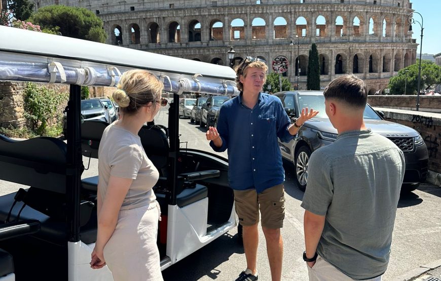 Top ten Rome major attractions tour by golf cart