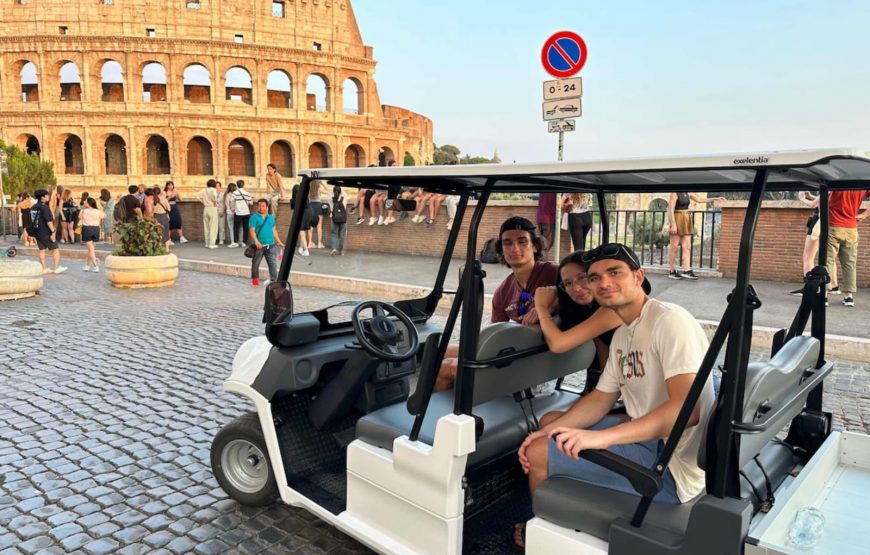 Discover Rome highlights by golf cart