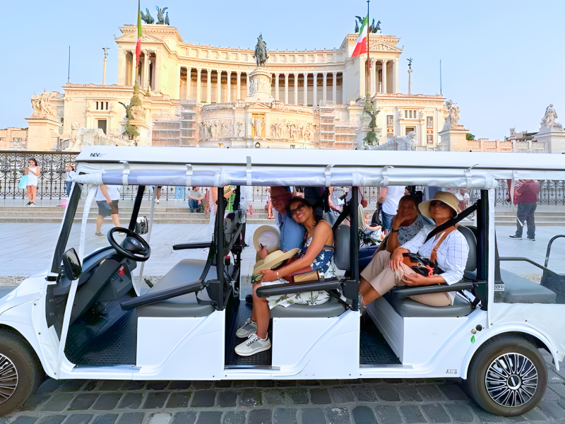 Rome sightseeing by golf cart