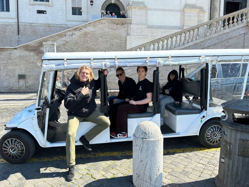 Explore rome by golfcart