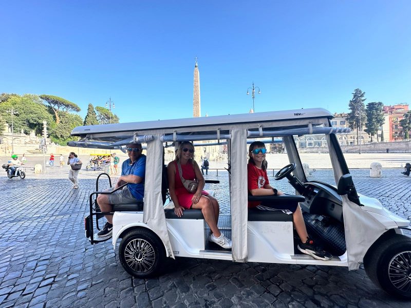 Explore Rome major attractions tour by golf cart